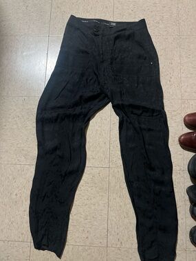Scotch & Soda Black Relaxed Cargo Trousers